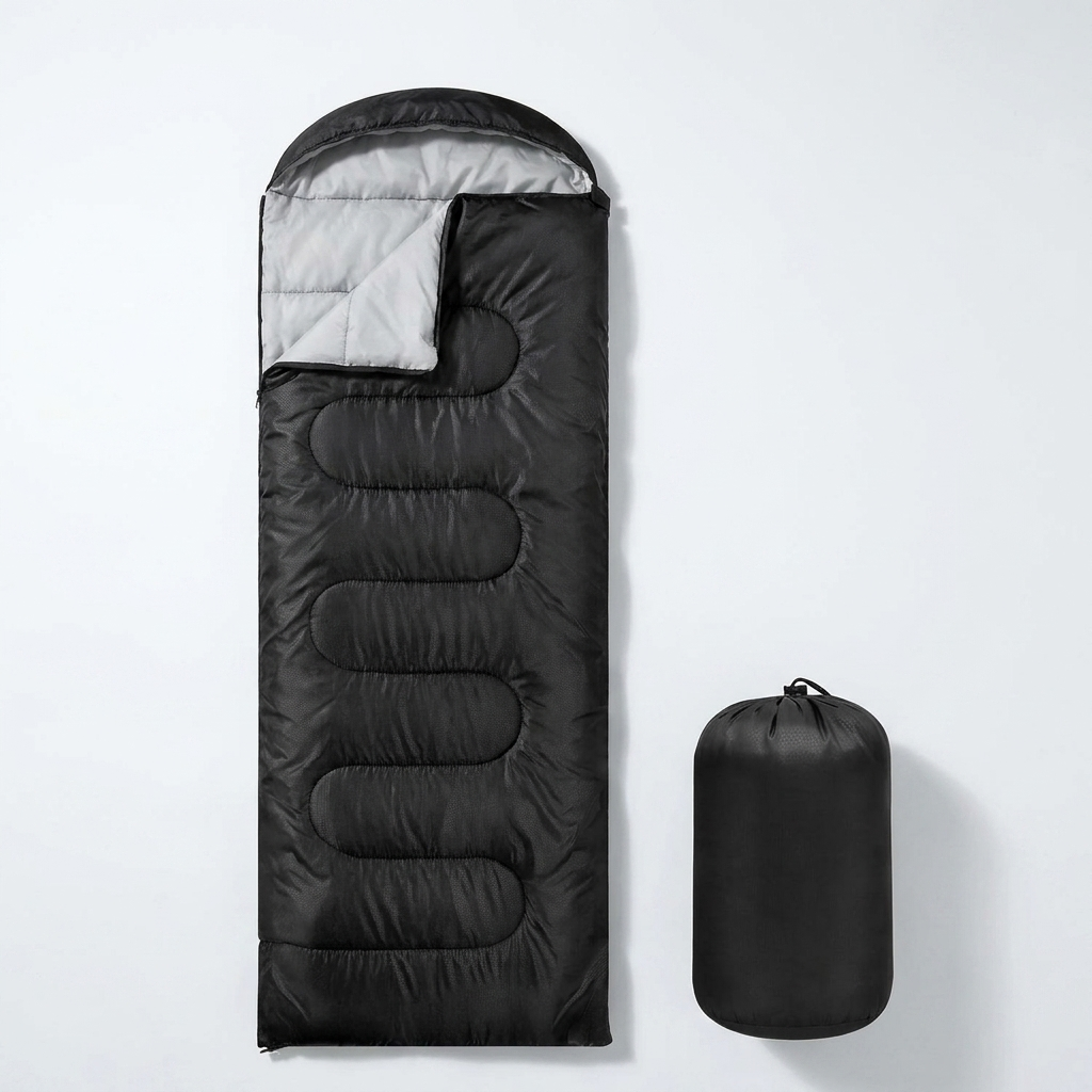 Emergency Sleeping Bag fully unrolled with included stuff sack